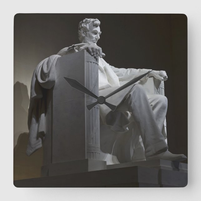 Lincoln Memorial Square Wall Clock (Front)