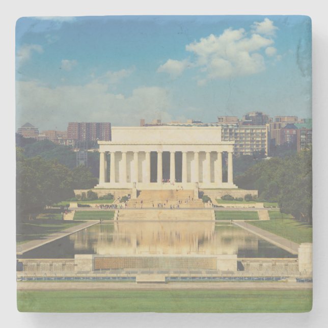 LINCOLN MEMORIAL STONE COASTER (Front)