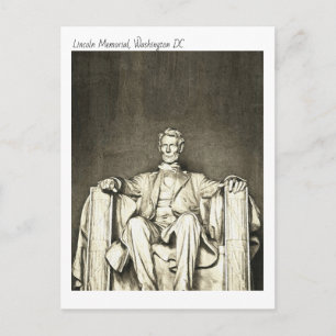 Lincoln Memorial, Washington DC Watercolour Postcard