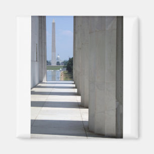 lincoln memorial washington monument magnet