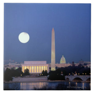 Lincoln Memorial, Washington Monument, US Tile