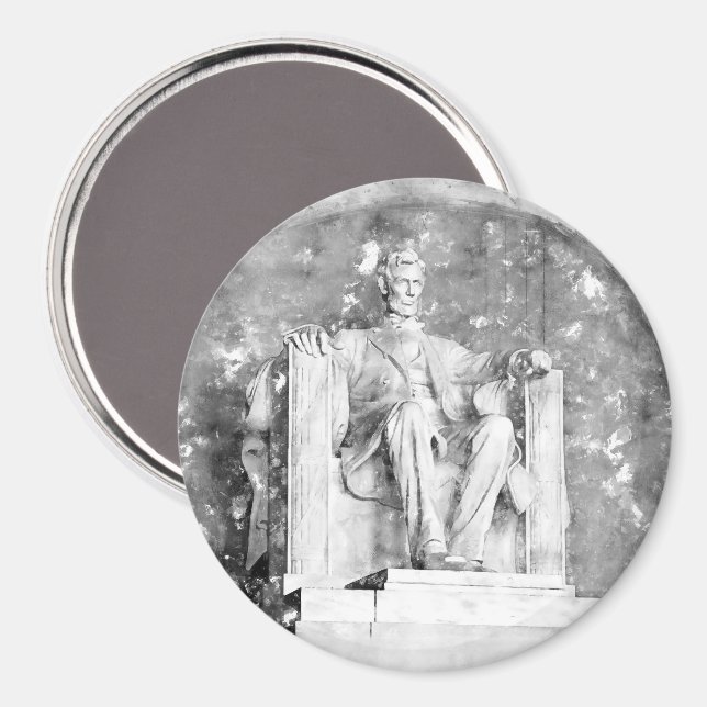 Lincoln Memorial watercolor Magnet (Front/Back)