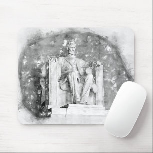 Lincoln Memorial watercolor Mouse Mat