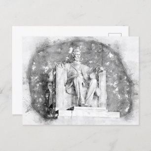 Lincoln Memorial watercolor Postcard