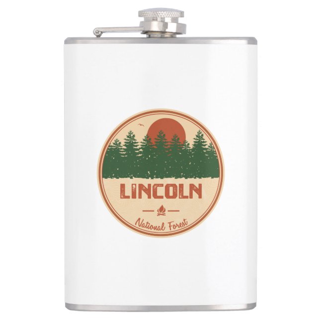 Lincoln National Forest Hip Flask (Front)
