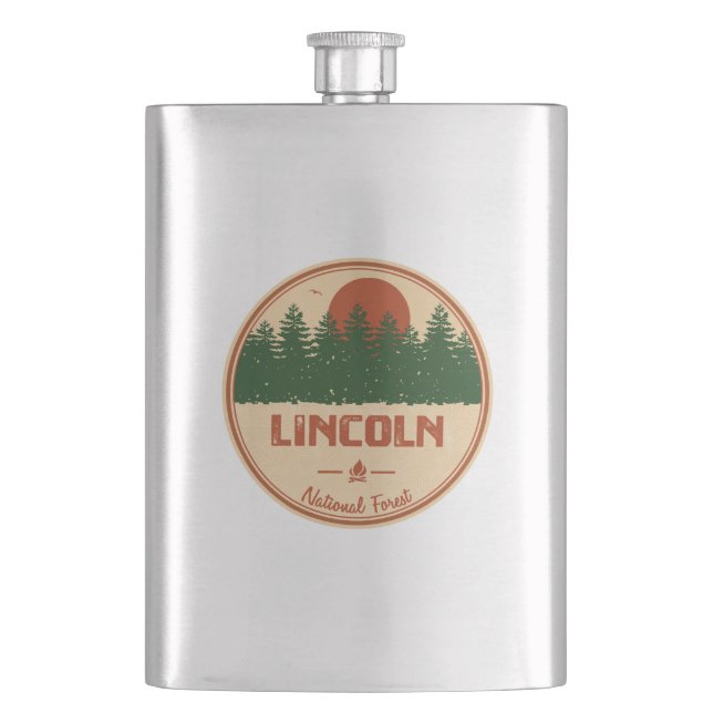 Lincoln National Forest Hip Flask (Front)