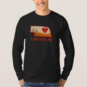 Lincoln Nebraska Heartland   Retro Midwest T-Shirt