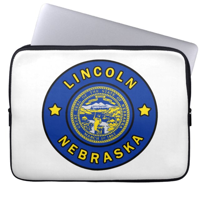 Lincoln Nebraska Laptop Sleeve (Front)