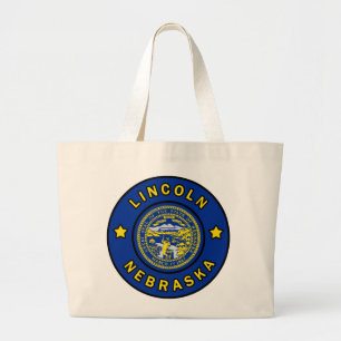 Lincoln Nebraska Large Tote Bag