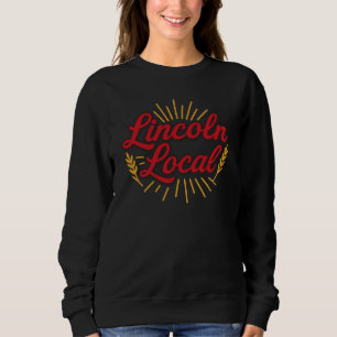 Lincoln Nebraska Local Pride Retro Script Sweatshirt