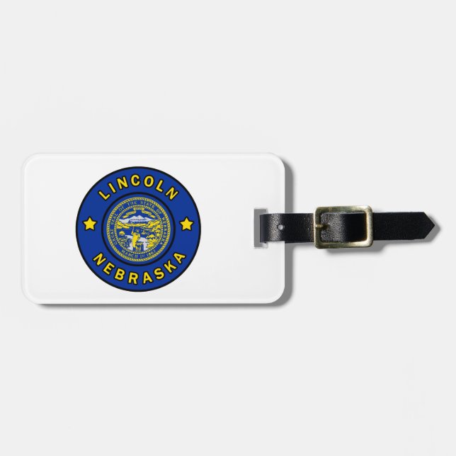 Lincoln Nebraska Luggage Tag (Front Horizontal)