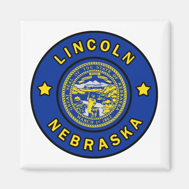 Lincoln Nebraska Magnet (Front)