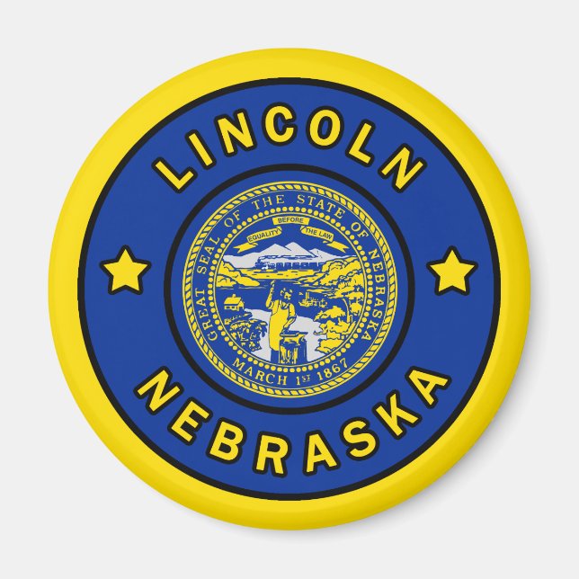 Lincoln Nebraska Magnet (Front)