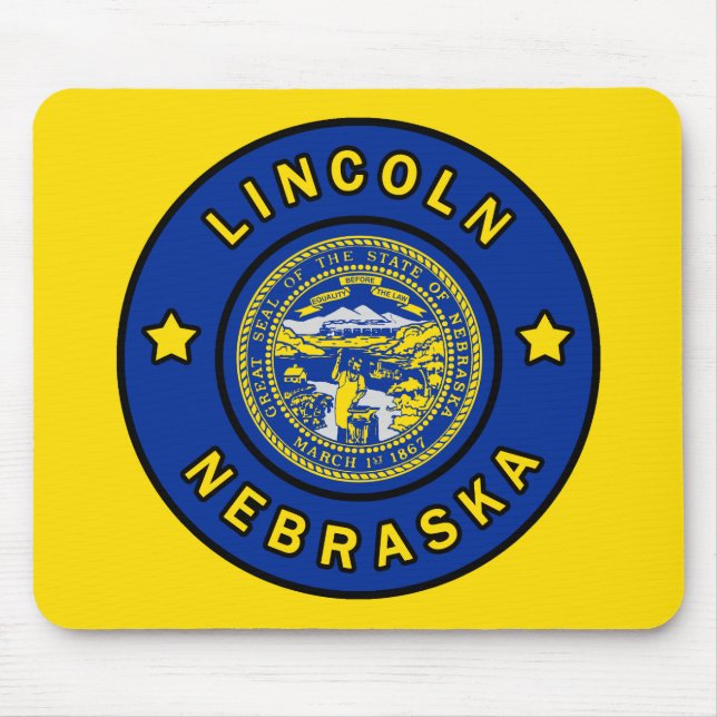 Lincoln Nebraska Mouse Mat (Front)