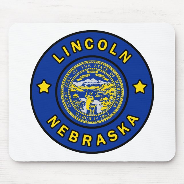 Lincoln Nebraska Mouse Mat (Front)