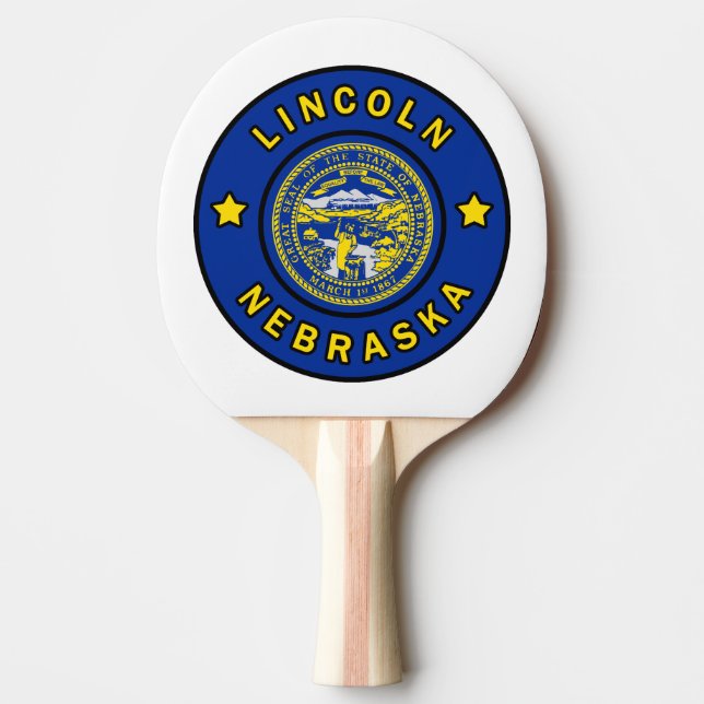 Lincoln Nebraska Ping Pong Paddle (Front)