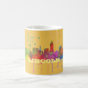 LINCOLN, NEBRASKA SKYLINE COFFEE MUG