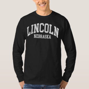 Lincoln Nebraska Us College Font Proud American Us T-Shirt