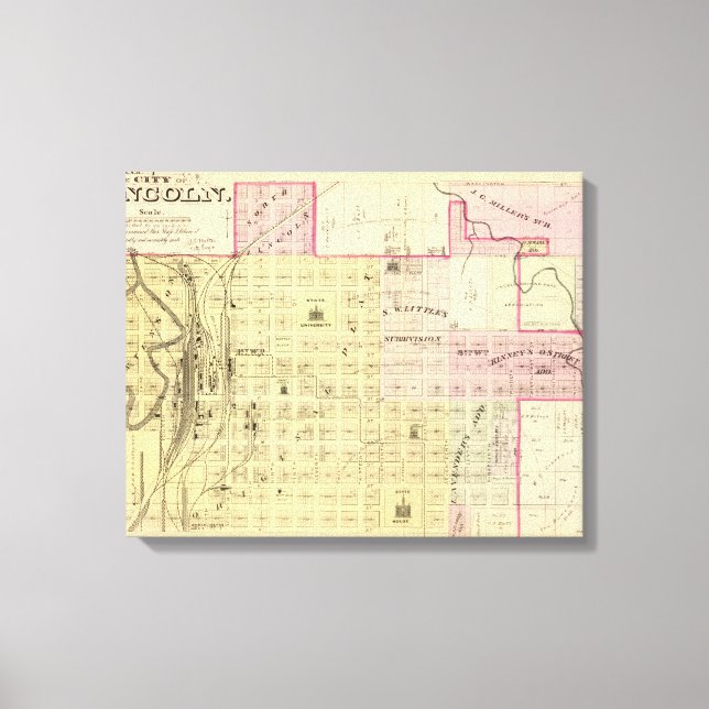 Lincoln North, Nebraska Canvas Print (Front)