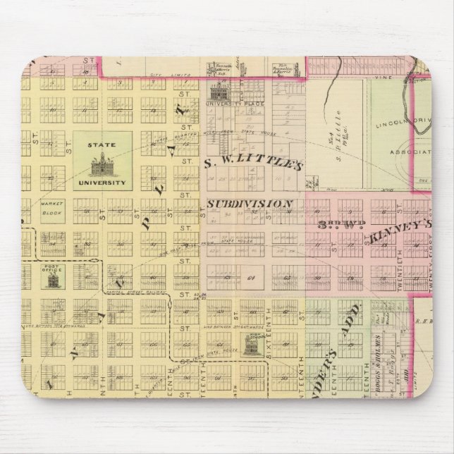 Lincoln North, Nebraska Mouse Mat (Front)