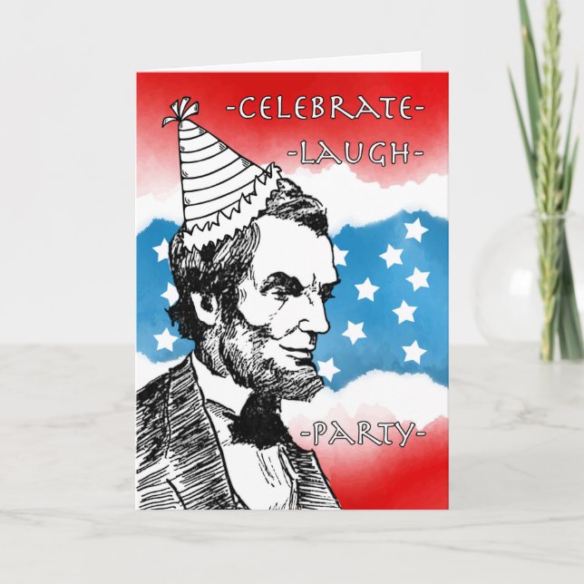 Lincoln Patriotic Birthday Party Invitation (Front)