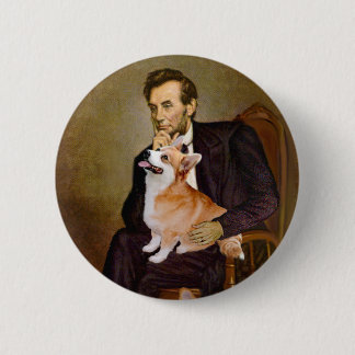 Lincoln - Pembroke Welsh Corgis (two) 6 Cm Round Badge