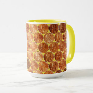 Lincoln penny/pennies copper US coin, penny Mug