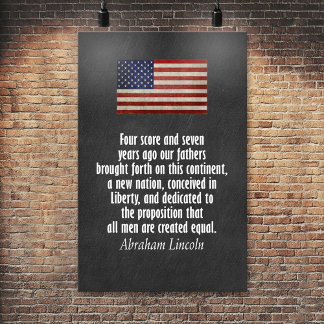 Lincoln Quote - Gettysburg Address Poster