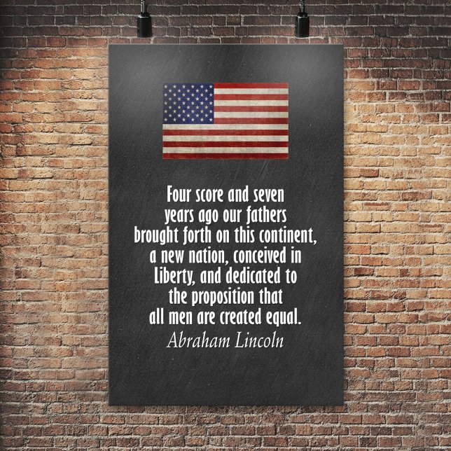 Lincoln Quote - Gettysburg Address Poster (Gettysburg Address Poster)