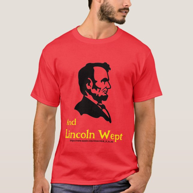 LINCOLN REACTS TO TRUMP AND MAGA T-Shirt (Front)