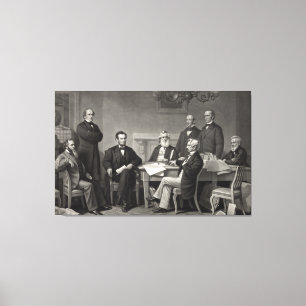 Lincoln Reading the Emancipation Proclamation Canvas Print