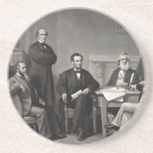 Lincoln Reading the Emancipation Proclamation Coaster