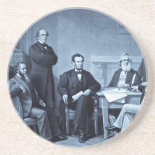 Lincoln Reading the Emancipation Proclamation Coaster