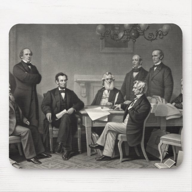 Lincoln Reading the Emancipation Proclamation Mouse Mat (Front)
