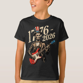 Lincoln Rocking Out - 250 Anniversary USA T-Shirt