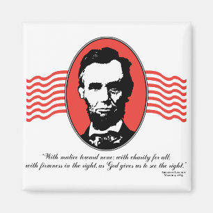 Lincoln Second Inaugural Address Quote Magnet