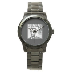 Lincoln & Stand Firm Quote Bracelet Watch