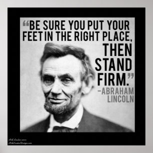 Lincoln & Stand Firm Quote Poster