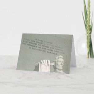 lincoln statue card