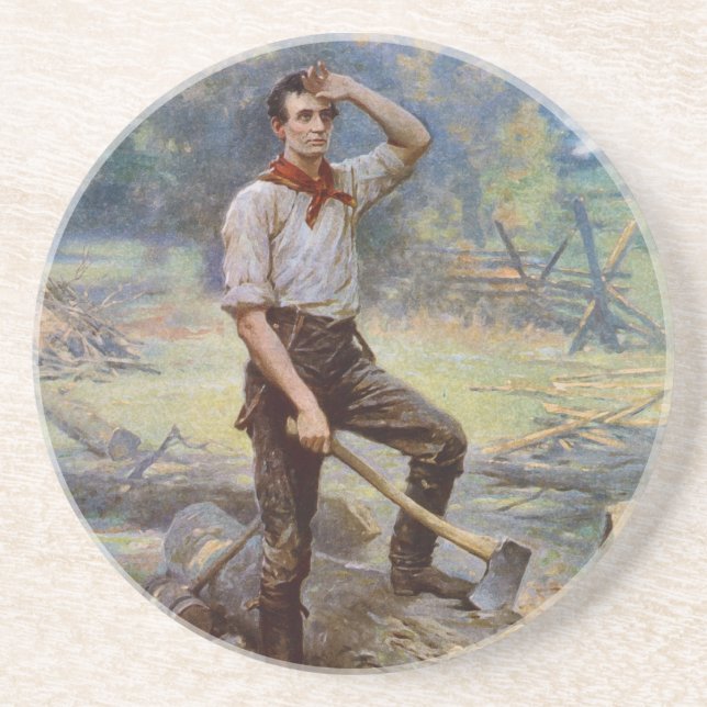 Lincoln the Rail Splitter by Jean L. Gerome Ferris Coaster (Front)