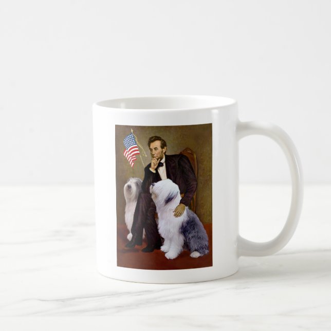 Lincoln - Two Old English Sheepdogs Coffee Mug (Right)