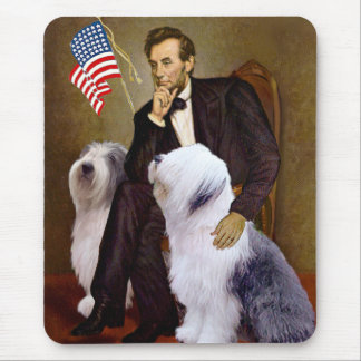 Lincoln - Two Old English Sheepdogs Mouse Mat