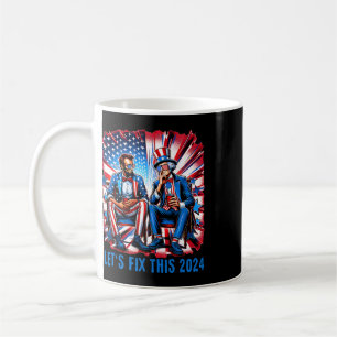 Lincoln Washington Usa Patriotic Election Lets Fix Coffee Mug
