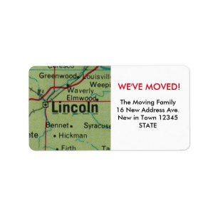 Lincoln We've Moved label