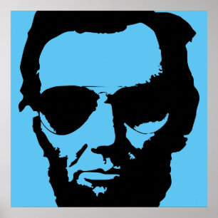 Lincoln with Aviator Sunglasses (Black) Poster