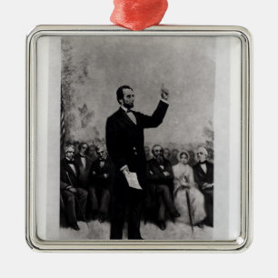 Lincoln's Address at Gettysburg, 1895 Metal Tree Decoration