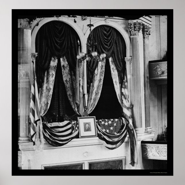 Lincoln's Box at the Ford Theatre 1865 Poster (Front)