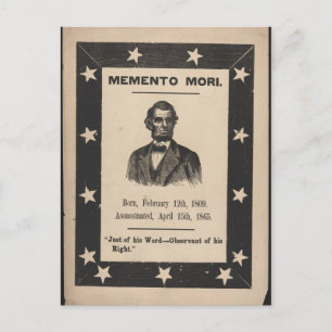 Lincoln's Death Postcard