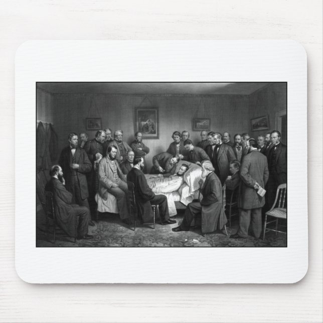 Lincoln's Deathbed Mouse Mat (Front)