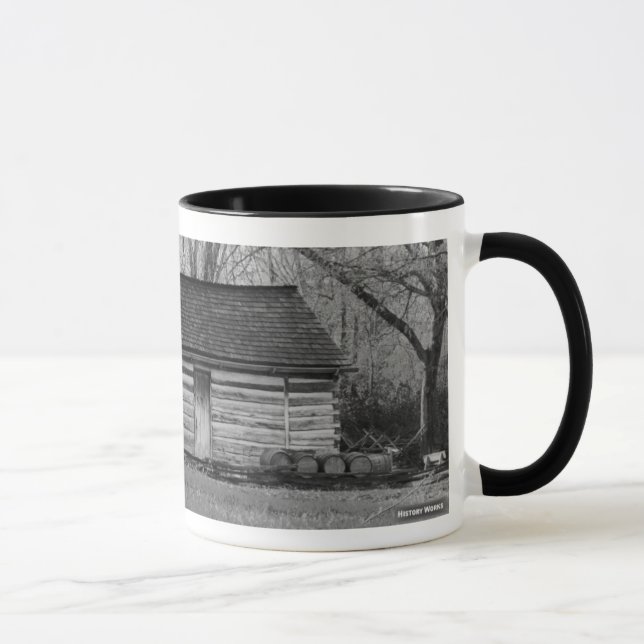 Lincoln's New Salem - 3 of 4 (B/W) Mug (Right)